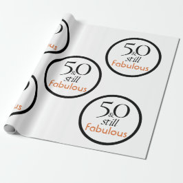 Papel de embalaje al 50.o cumpleaños grande