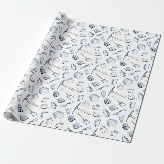 Papel de embalaje arqueológico de los fragmentos (Desenrollado)