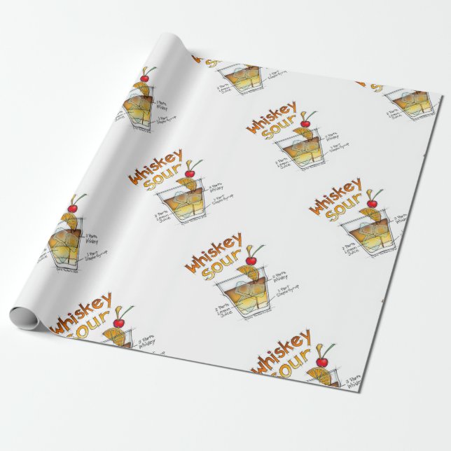 PAPEL DE EMBALAJE - ARTE AMARGO DEL CÓCTEL DE LA (Desenrollado)