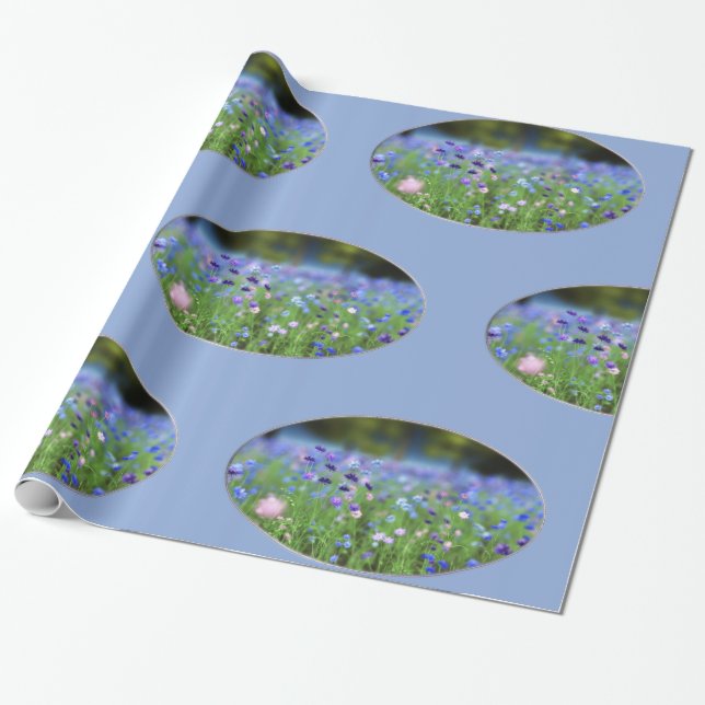 Papel de embalaje azul del Cornflower (Desenrollado)