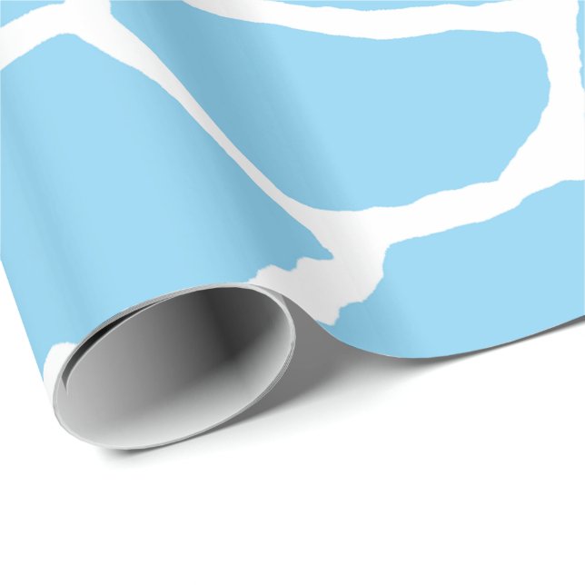 Papel de embalaje azul del modelo de la piel de la (Esquina del rollo)