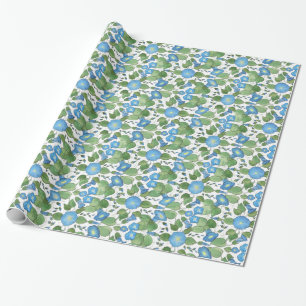 Papel de embalaje azul nostálgico de la correhuela