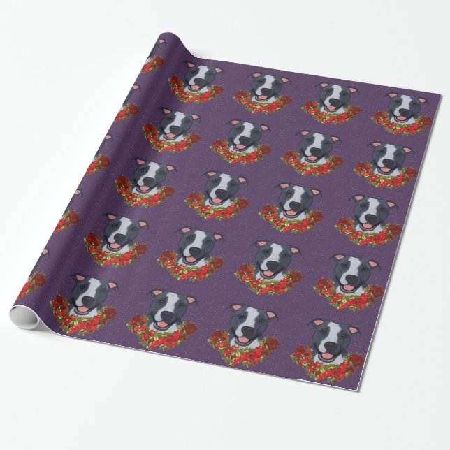 Papel de embalaje azul y blanco feliz de APBT (Desenrollado)