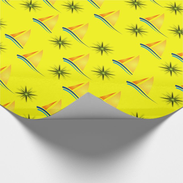Papel de embalaje Barcos de vela (Esquina)