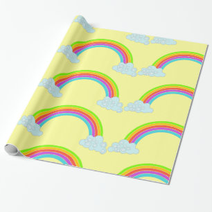 Papel de embalaje bonito del arco iris
