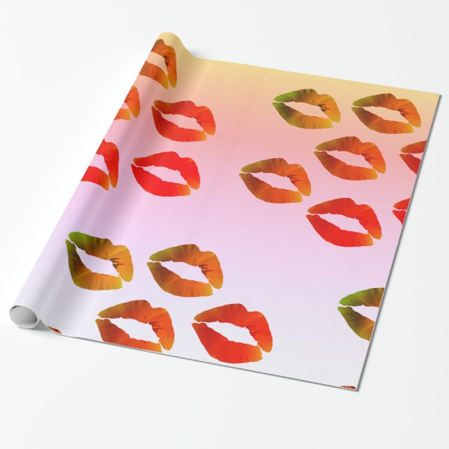 Papel de embalaje brillante de los labios, 30 en x (Desenrollado)