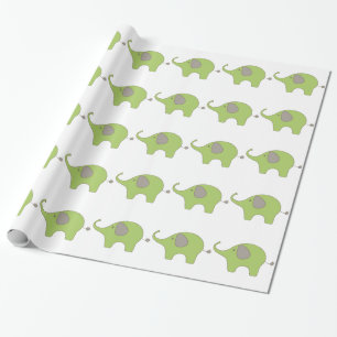Papel de embalaje brillante del bebé del elefante,