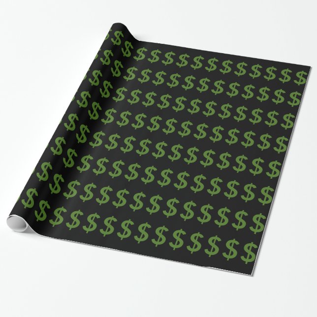 Papel de embalaje brillante del dinero, 30" x 6' (Desenrollado)