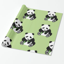 Papel de embalaje brillante del oso de panda