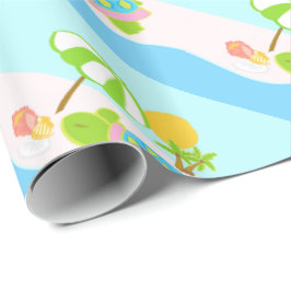 Papel de embalaje brillante rosado de la tortuga