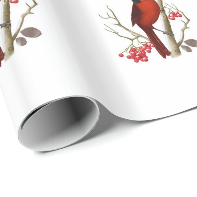 Papel de embalaje cardinal rojo (Esquina del rollo)