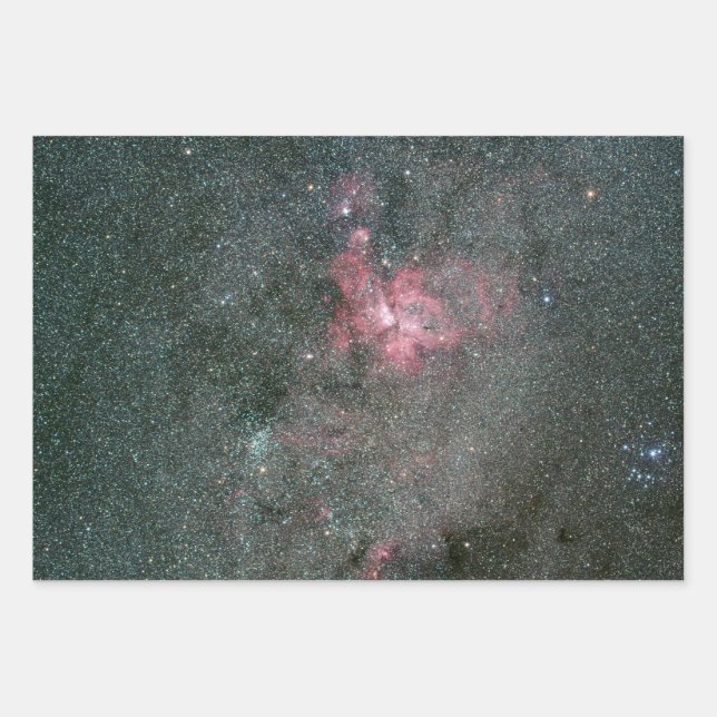 Papel de embalaje celeste - 3 hojas, 3 diseños (Anverso)