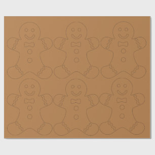 Papel de embalaje clásico del navidad del pan de