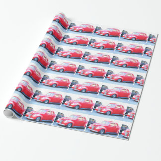Papel de embalaje clásico rojo del coche