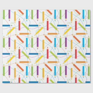 Papel de embalaje coloreado del lápiz