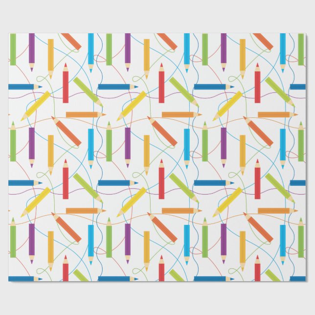 Papel de embalaje coloreado del lápiz (Superficie plana)