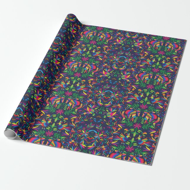 Papel de embalaje colorido de Otomi (Desenrollado)