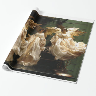 Papel de embalaje con ángeles