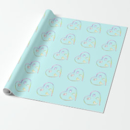 Papel de embalaje de Baby Shower de los pies del