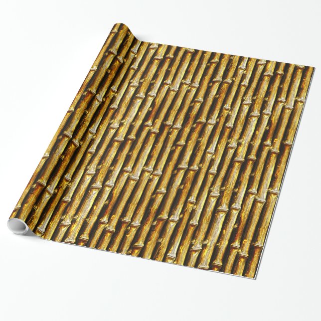 Papel de embalaje de bambú del oro 2A (Desenrollado)