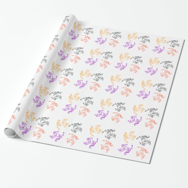 Papel de embalaje de cuatro caballos (Desenrollado)