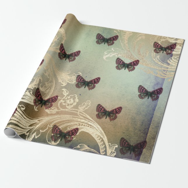 Papel de embalaje de Decoupage de la voluta de la (Desenrollado)