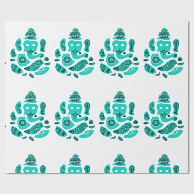 Papel de embalaje de dios de Ganesha Elepnat, 30 (Superficie plana)