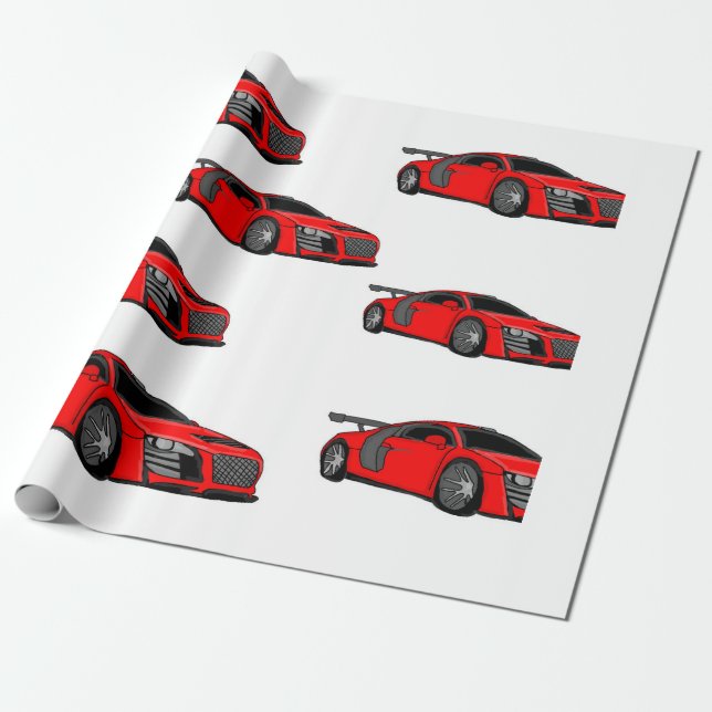 Papel de embalaje de encargo del "coche de (Desenrollado)