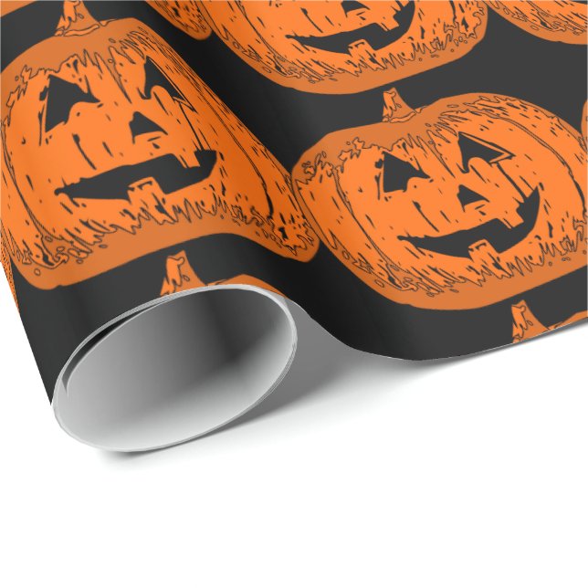 papel de embalaje de Halloween, papel de regalo de (Esquina del rollo)