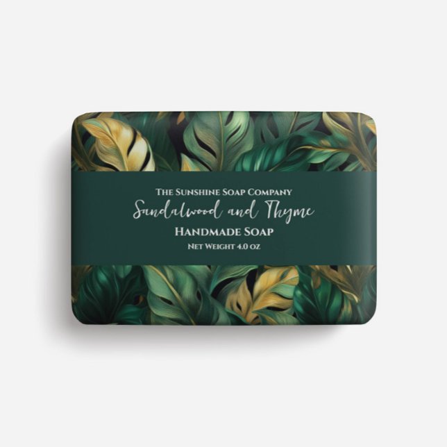 Papel de embalaje de jabón hojas de monstera verde (Subido por el creador)