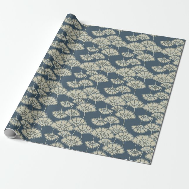Papel de embalaje de Jitaku Lotus azul (Desenrollado)