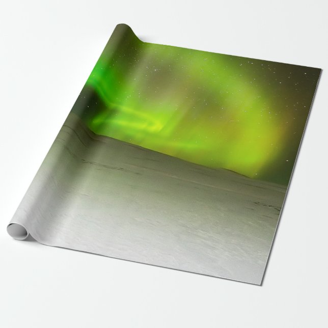 Papel de embalaje de la aurora boreal (Desenrollado)