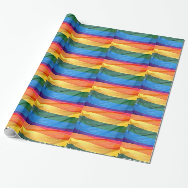 Papel de embalaje de la bandera del orgullo gay (Desenrollado)
