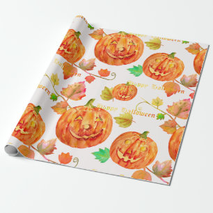 Papel de embalaje de la calabaza de Halloween de