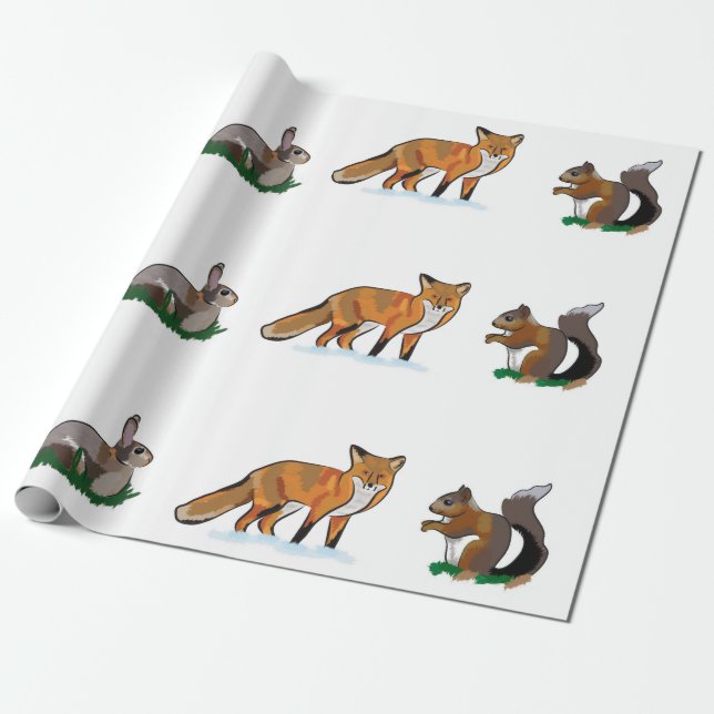 Papel de embalaje de la fauna (Desenrollado)