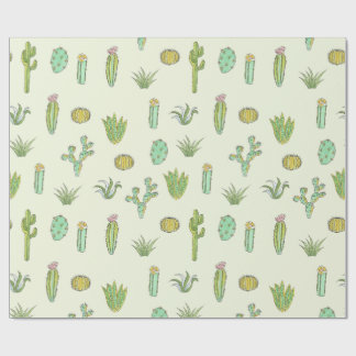 Papel de embalaje de la impresión del cactus de la