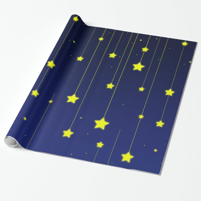 Papel de embalaje de la noche estrellada (Desenrollado)