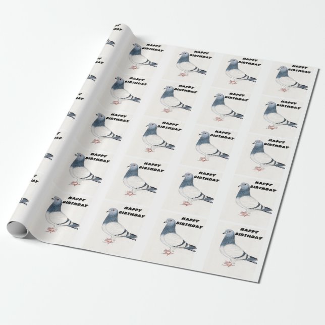 Papel de embalaje de la paloma del feliz (Desenrollado)