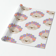Papel de embalaje de la pereza de la flor
