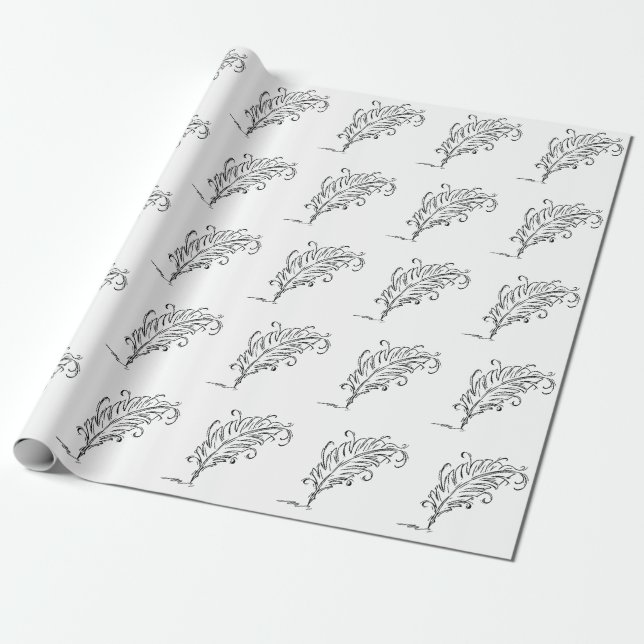 Papel de embalaje de la pluma de canilla (Desenrollado)