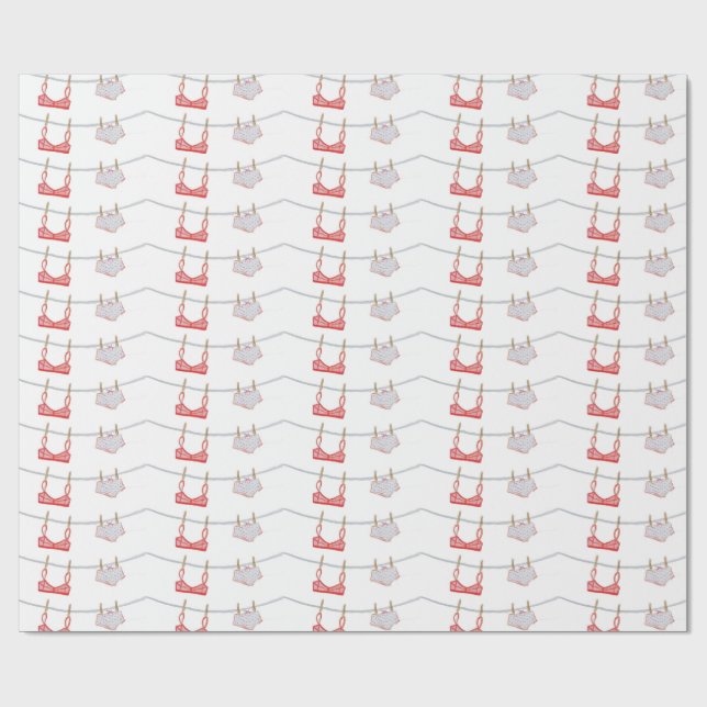 Papel de embalaje de la ropa interior del día del (Superficie plana)