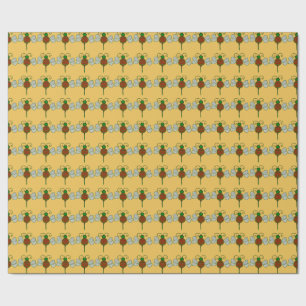 Papel de embalaje de las abejas de Yule