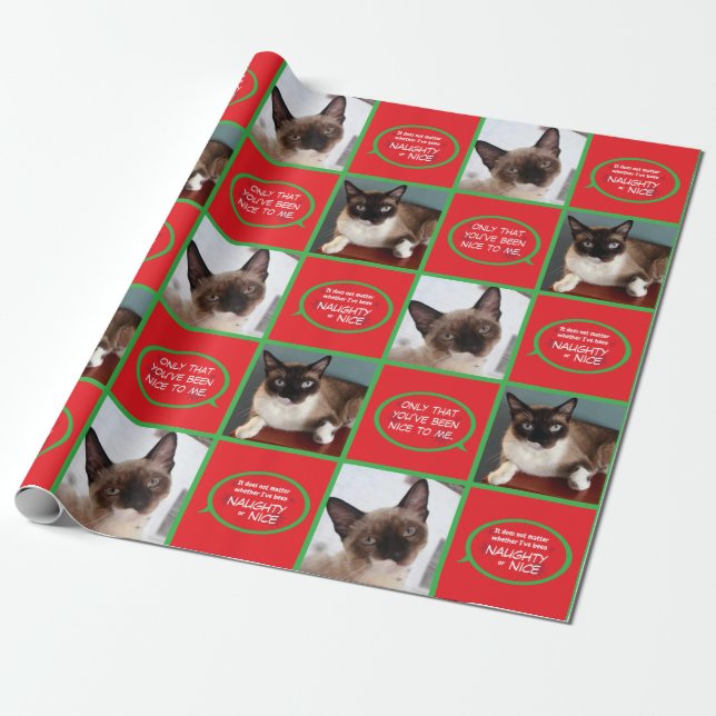 Papel de embalaje de las garras de Santa del gato (Desenrollado)