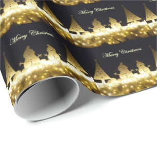 Papel de embalaje de las luces y de los muñecos de