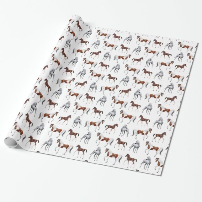 Papel de embalaje de los amantes del caballo (Desenrollado)