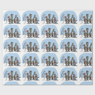 Papel de embalaje de los Carolers del zombi