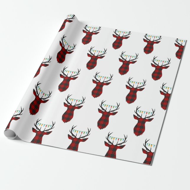 Papel de embalaje de los ciervos del navidad de la (Desenrollado)