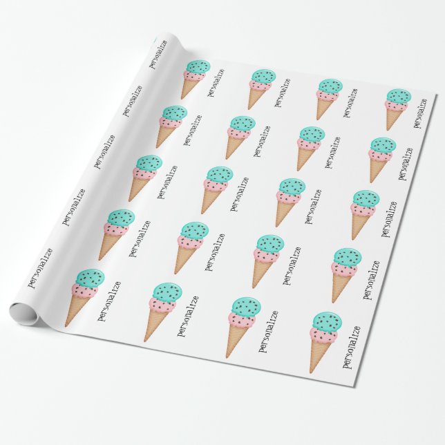 Papel de embalaje de los conos de helado del (Desenrollado)