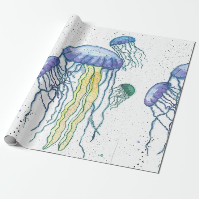 Papel de embalaje de los pescados de jalea de la (Desenrollado)