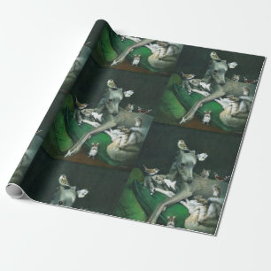 Papel de embalaje de los ratones y de los pájaros